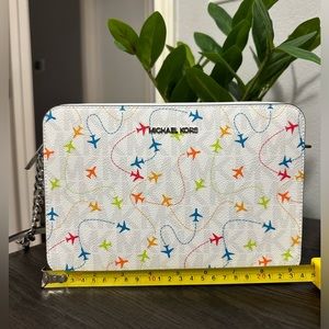 Michael Kors Airplane print crossbody bag